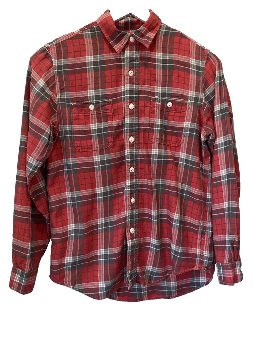 Polo Ralph Lauren Red Plaid Flannel Shirt LS Sz Medium Lumberjack Cabin/gorpcore